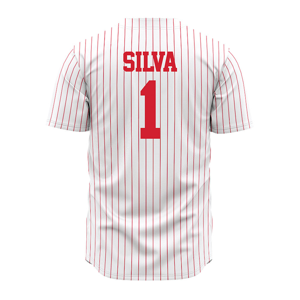 Nebraska - NCAA Baseball : Riley Silva - Pinstripe Jersey