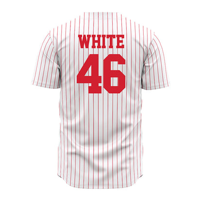 Nebraska - NCAA Baseball : Aiden White - Pinstripe Jersey-1