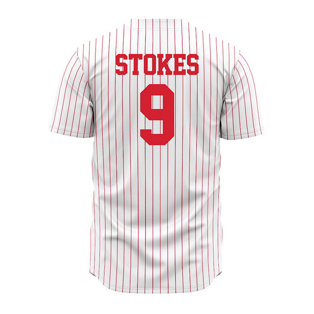 Nebraska - NCAA Baseball : Rhett Stokes - Pinstripe Jersey