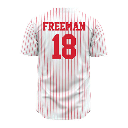 Nebraska - NCAA Baseball : Preston Freeman Freeman - Pinstripe Jersey-1