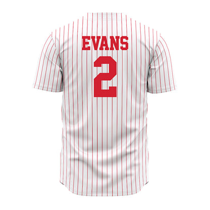 Nebraska - NCAA Baseball : Matt Evans - Pinstripe Jersey