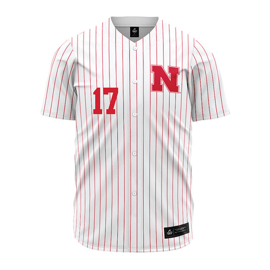 Nebraska - NCAA Baseball : Hayden Lewis - Pinstripe Jersey