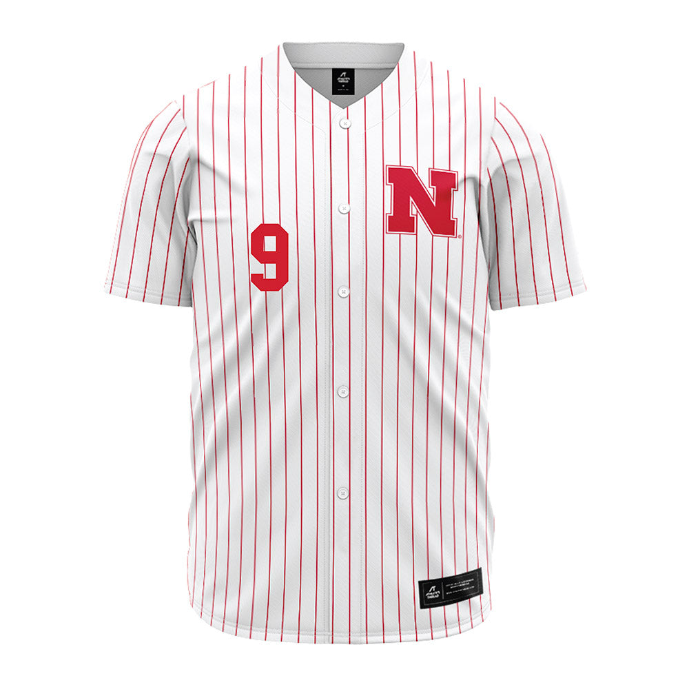 Nebraska - NCAA Baseball : Rhett Stokes - Pinstripe Jersey