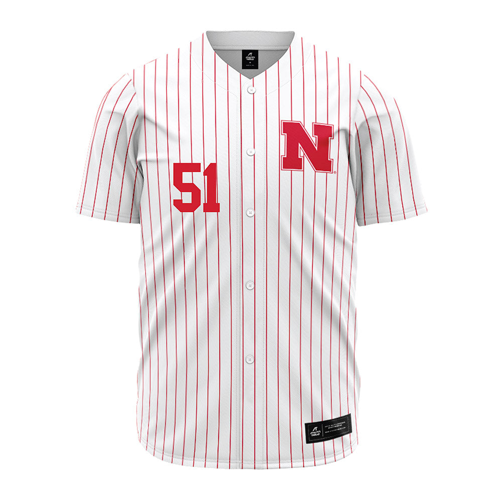 Nebraska - NCAA Baseball : Mason McConnaughey - Pinstripe Jersey