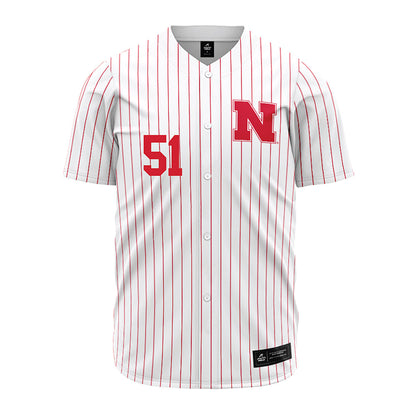 Nebraska - NCAA Baseball : Mason McConnaughey - Pinstripe Jersey