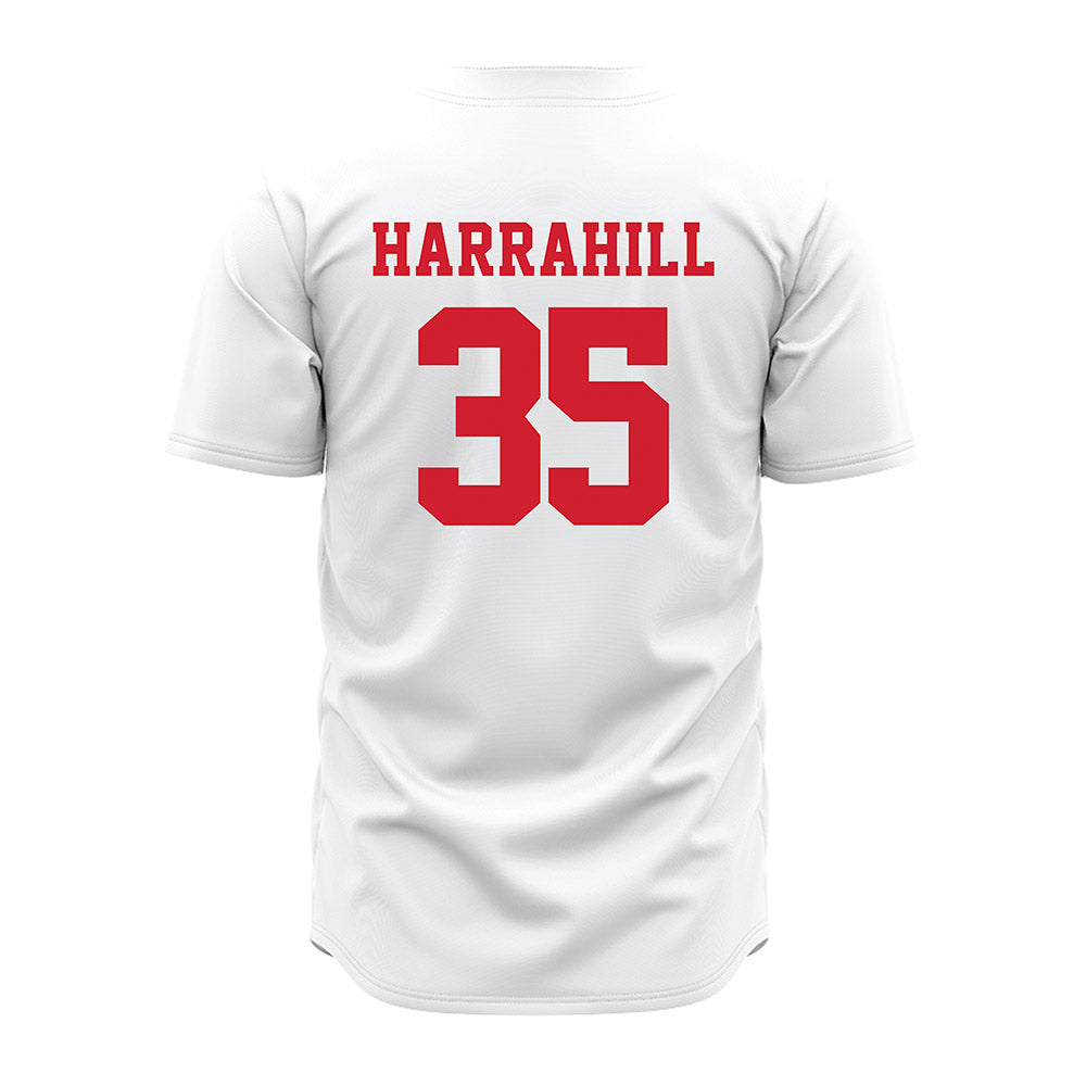Nebraska - NCAA Baseball : Ryan Harrahill - White Jersey-1