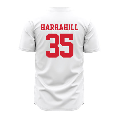 Nebraska - NCAA Baseball : Ryan Harrahill - White Jersey-1