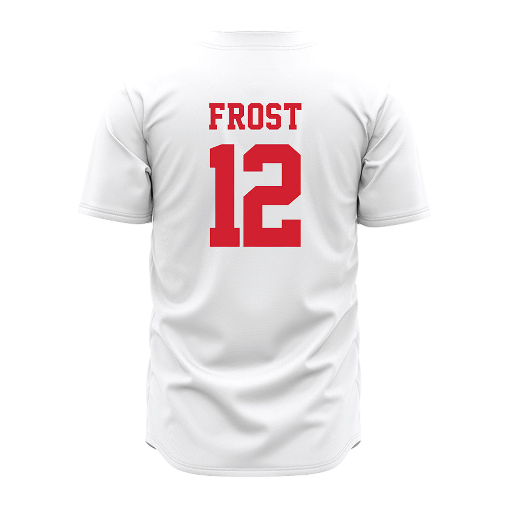 Nebraska - NCAA Baseball : Cael Frost - White Jersey-1