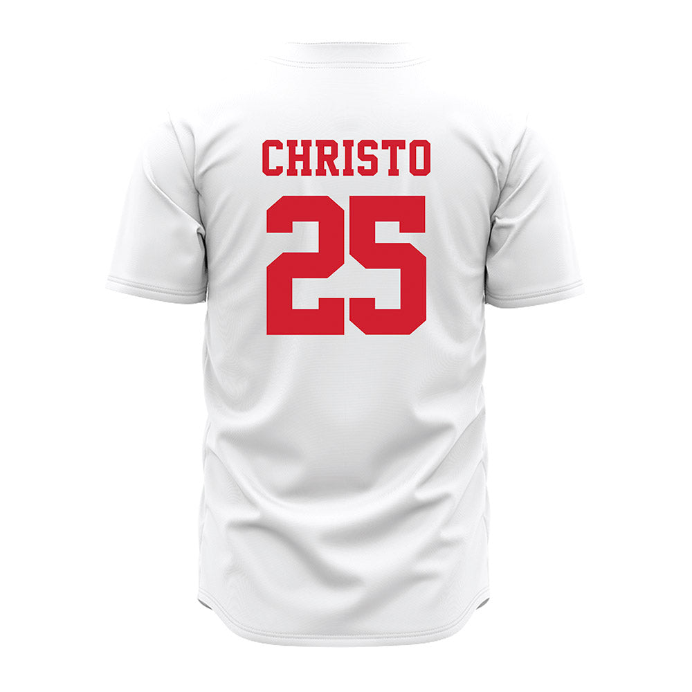 Nebraska - NCAA Baseball : Drew Christo - Pinstripe Jersey