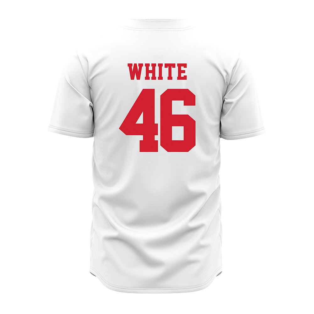 Nebraska - NCAA Baseball : Aiden White - White Jersey-1