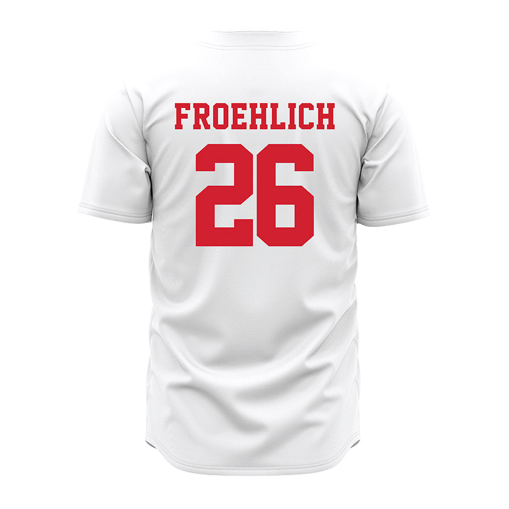 Nebraska - NCAA Baseball : Kyle Froehlich - Pinstripe Jersey