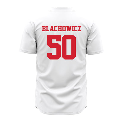 Nebraska - NCAA Baseball : Gavin Blachowicz - White Jersey-1