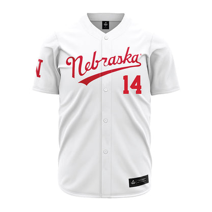 Nebraska - NCAA Baseball : Case Sanderson - Pinstripe Jersey