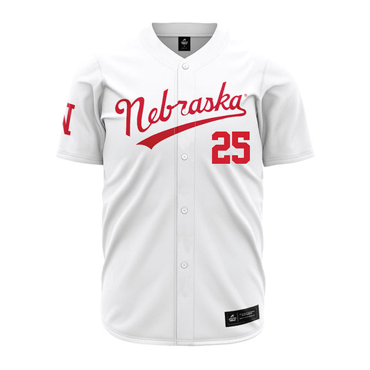 Nebraska - NCAA Baseball : Drew Christo - Pinstripe Jersey