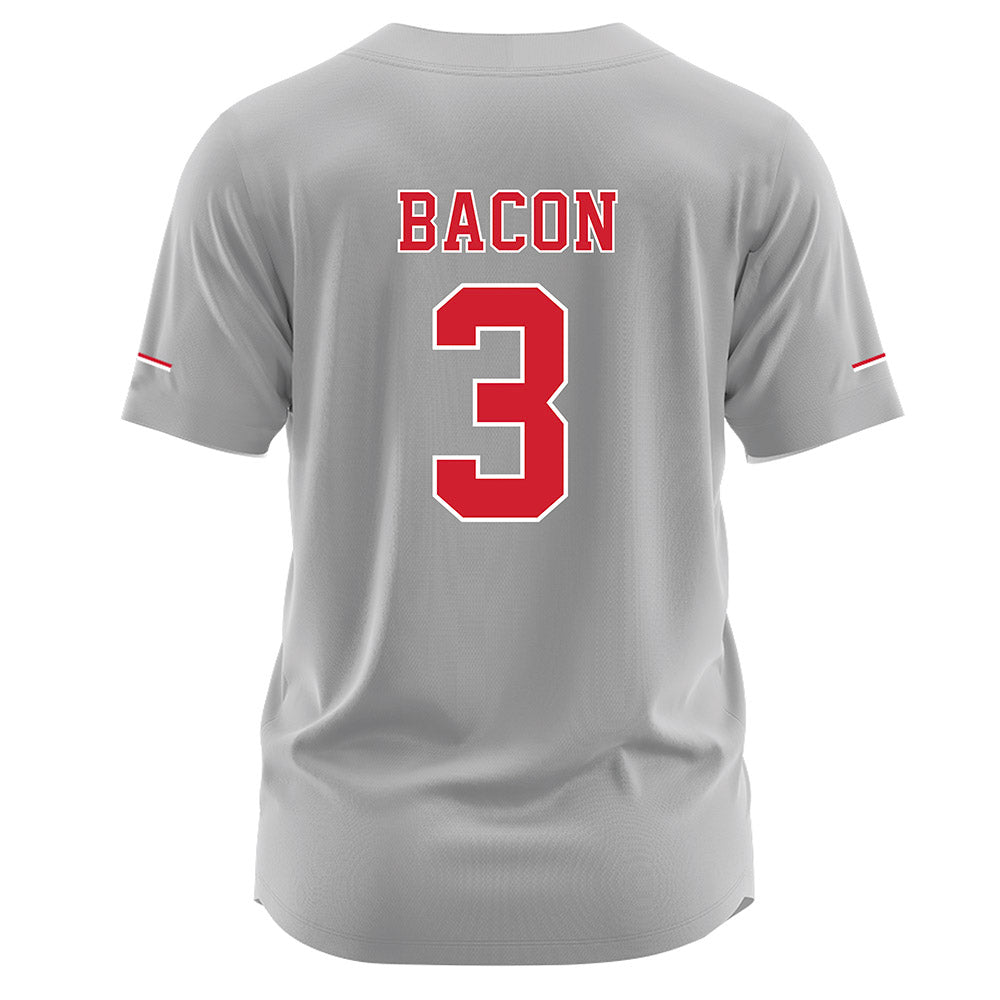 Nebraska - NCAA Softball : Bella Bacon - Grey Jersey