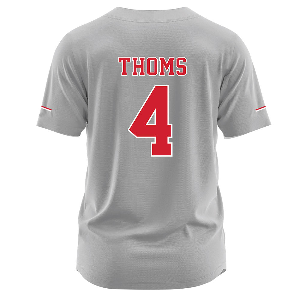 Nebraska - NCAA Softball : Malia Thoms - Grey Jersey