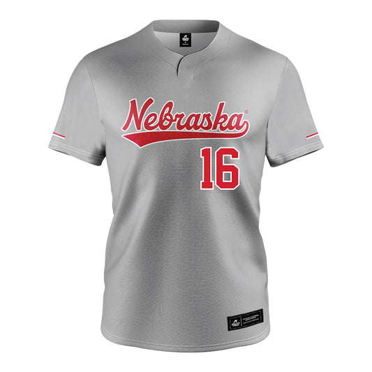 Nebraska - NCAA Softball : Elisa Gulfin - Grey Jersey