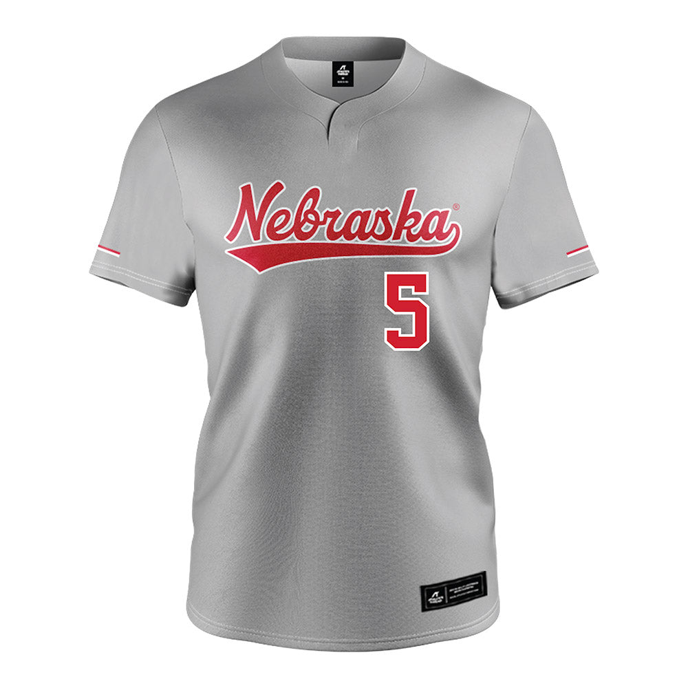 Nebraska - NCAA Softball : Macie Vickers - Grey Jersey-0