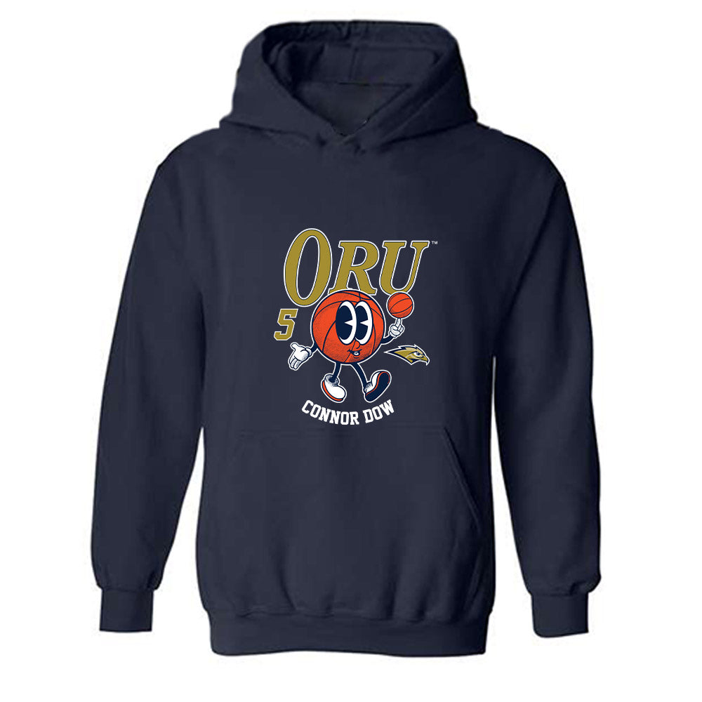 Oral Roberts - NCAA Men's Basketball : Connor Dow - Fashion Shersey Hooded Sweatshirt-0