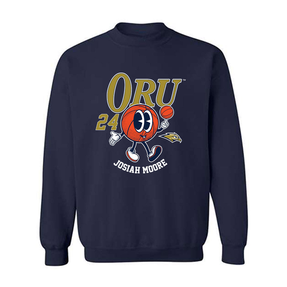 Oral Roberts - NCAA Men's Basketball : Josiah Moore - Fashion Shersey Crewneck Sweatshirt-0