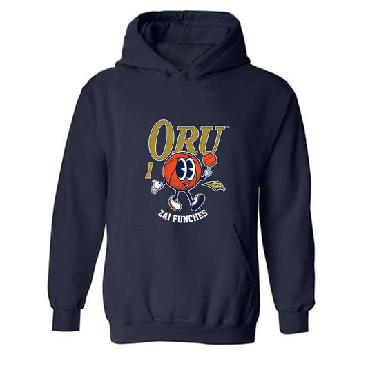 Oral Roberts - NCAA Women's Basketball : Zai Funches - Fashion Shersey Hooded Sweatshirt-0
