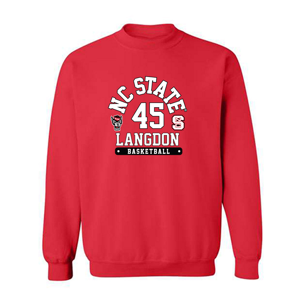 NC State - NCAA Men's Basketball : Colt Langdon - Fashion Shersey Crewneck Sweatshirt-0