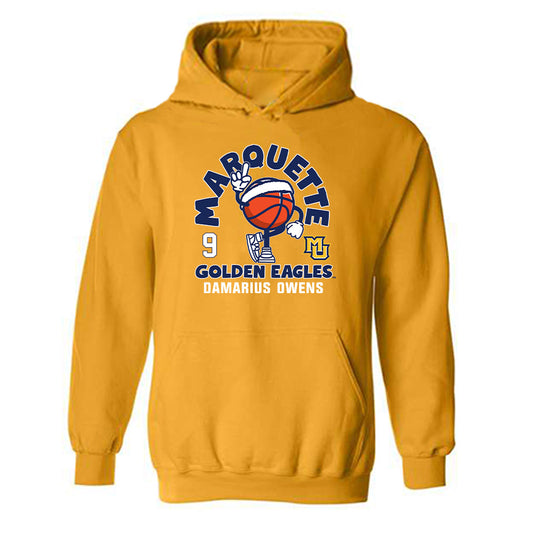 Marquette - NCAA Men's Basketball : Damarius Owens - Fashion Shersey Hooded Sweatshirt-0