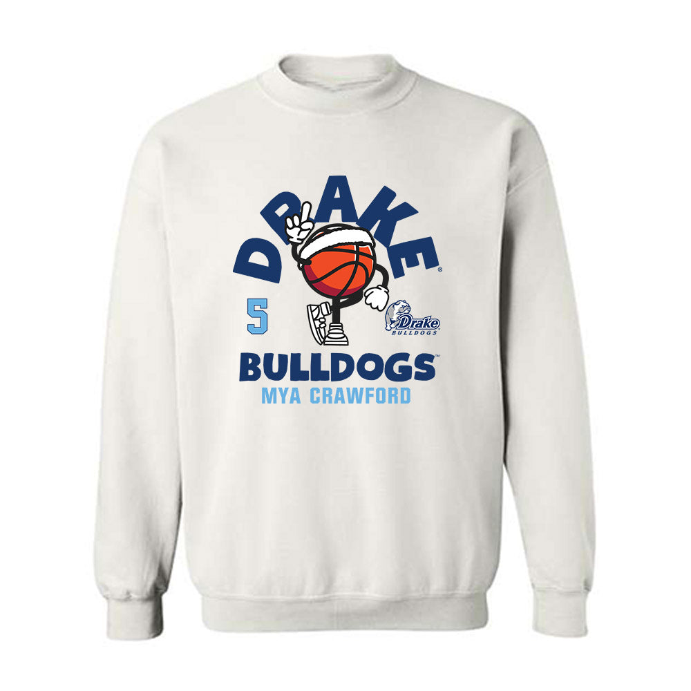 Drake - NCAA Women's Basketball : Mya Crawford - Fashion Shersey Crewneck Sweatshirt-0