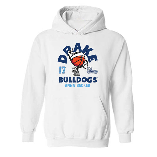 Drake - NCAA Women's Basketball : Anna Becker - Fashion Shersey Hooded Sweatshirt-0