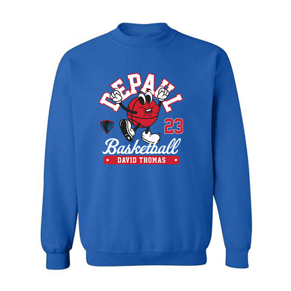 DePaul - NCAA Men's Basketball : David Thomas - Fashion Shersey Crewneck Sweatshirt