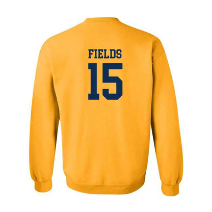 West Virginia - NCAA Men's Basketball : Jackson Fields - Fashion Shersey Crewneck Sweatshirt-1