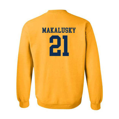 West Virginia - NCAA Women's Basketball : Riley Makalusky - Fashion Shersey Crewneck Sweatshirt-1