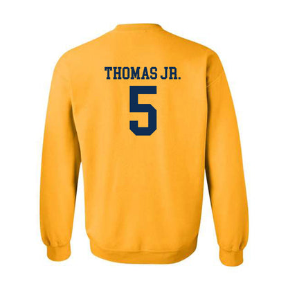 West Virginia - NCAA Men's Basketball : DJ Thomas Jr. - Fashion Shersey Crewneck Sweatshirt-1