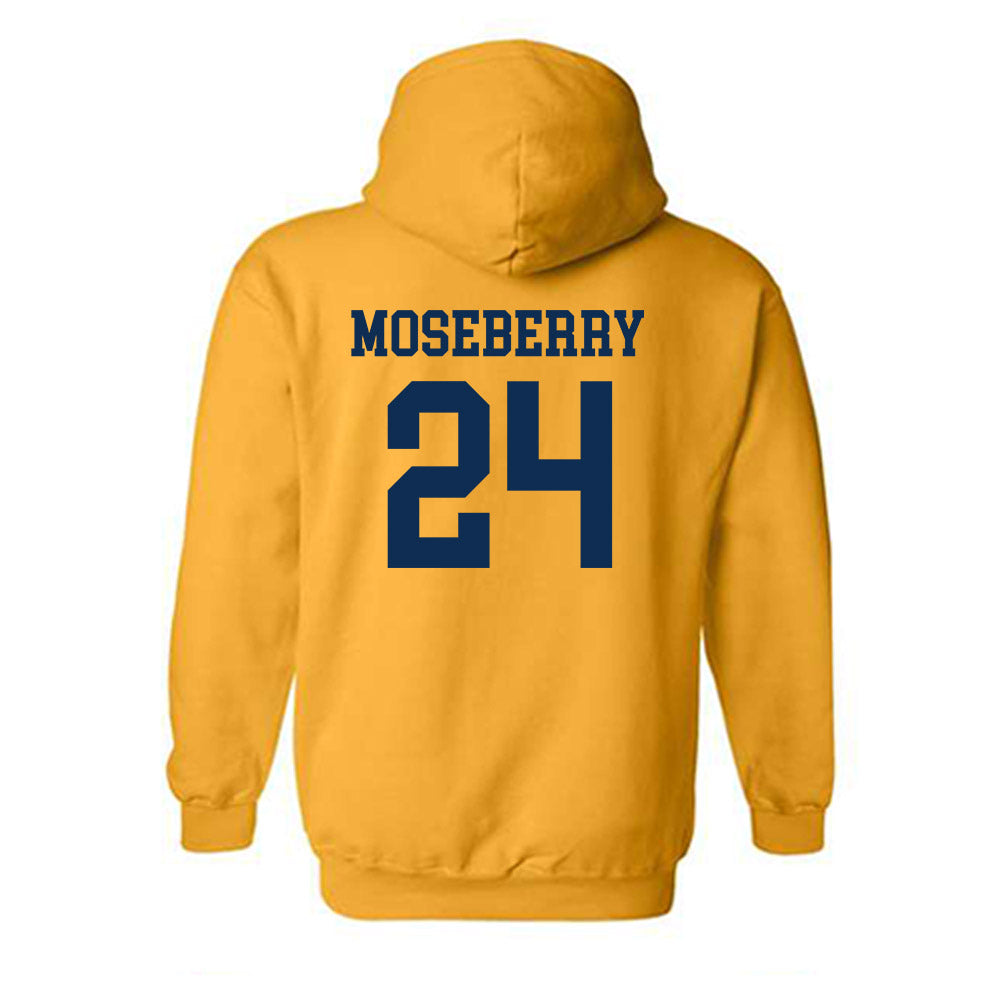 West Virginia - NCAA Women's Basketball : Ashala Moseberry - Fashion Shersey Hooded Sweatshirt-1