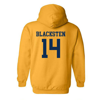 West Virginia - NCAA Women's Basketball : Kylee Blacksten - Fashion Shersey Hooded Sweatshirt-1