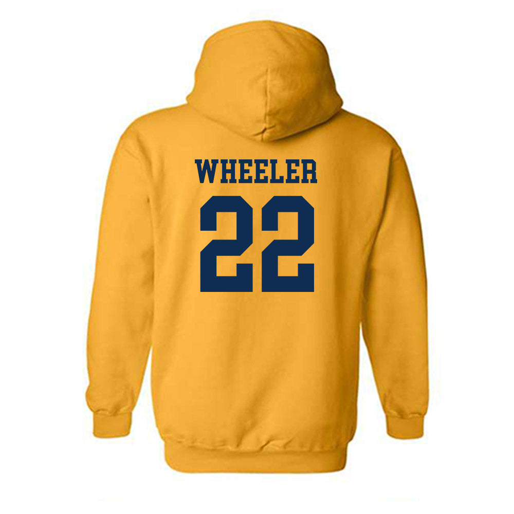 West Virginia - NCAA Women's Basketball : Kierra Wheeler - Fashion Shersey Hooded Sweatshirt-1