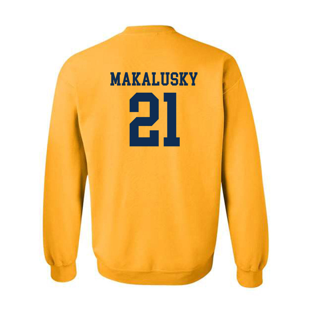 West Virginia - NCAA Women's Basketball : Riley Makalusky - Fashion Shersey Crewneck Sweatshirt-1