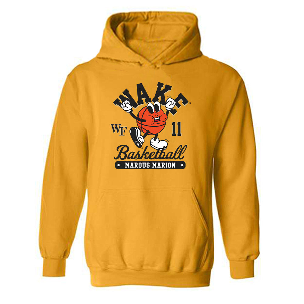 Wake Forest - NCAA Men's Basketball : Marqus Marion - Fashion Shersey Hooded Sweatshirt