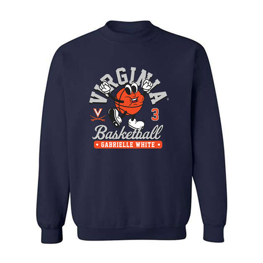 Virginia - NCAA Women's Basketball : Gabrielle White - Fashion Shersey Crewneck Sweatshirt-0