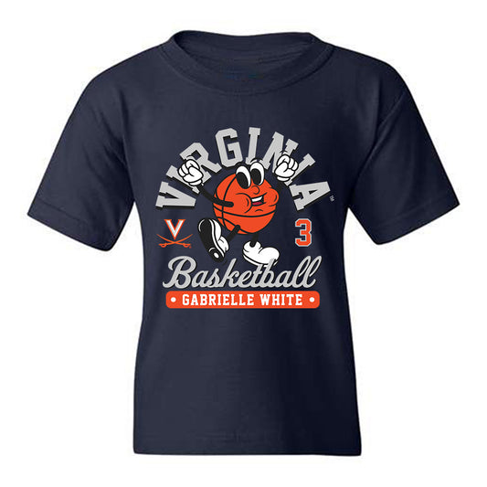 Virginia - NCAA Women's Basketball : Gabrielle White - Fashion Shersey Youth T-Shirt-0