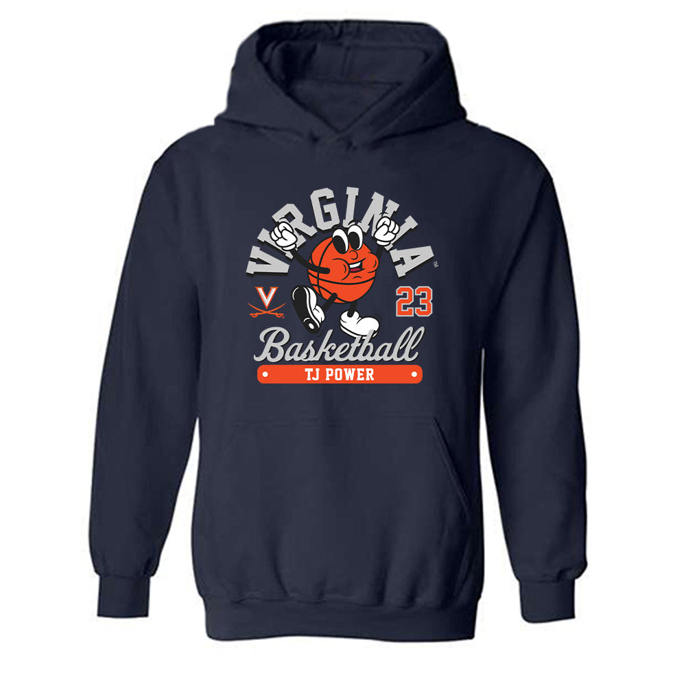 Virginia - NCAA Men's Basketball : TJ Power - Fashion Shersey Hooded Sweatshirt