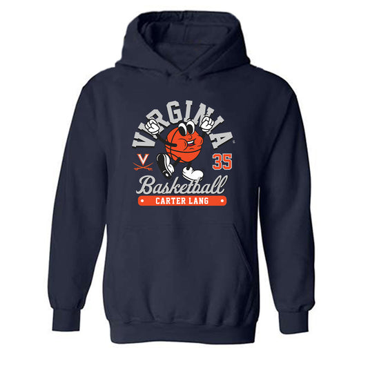 Virginia - NCAA Men's Basketball : Carter Lang - Fashion Shersey Hooded Sweatshirt