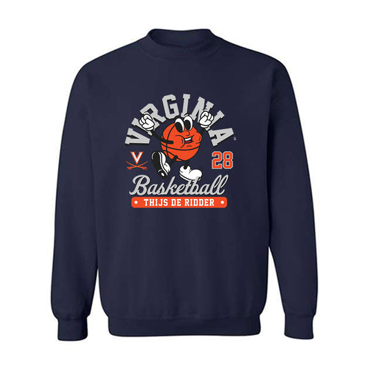 Virginia - NCAA Men's Basketball : Thijs De Ridder - Fashion Shersey Crewneck Sweatshirt-0