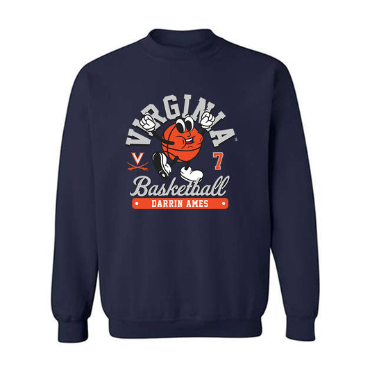 Virginia - NCAA Men's Basketball : Darrin Ames - Fashion Shersey Crewneck Sweatshirt