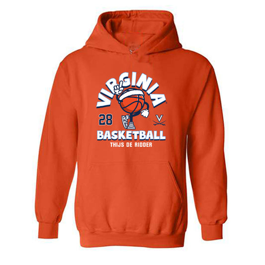 Virginia - NCAA Men's Basketball : Thijs De Ridder - Fashion Shersey Hooded Sweatshirt-0