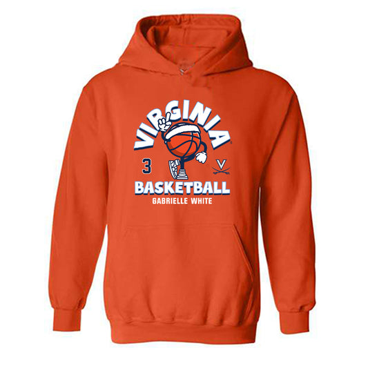 Virginia - NCAA Women's Basketball : Gabrielle White - Fashion Shersey Hooded Sweatshirt-0