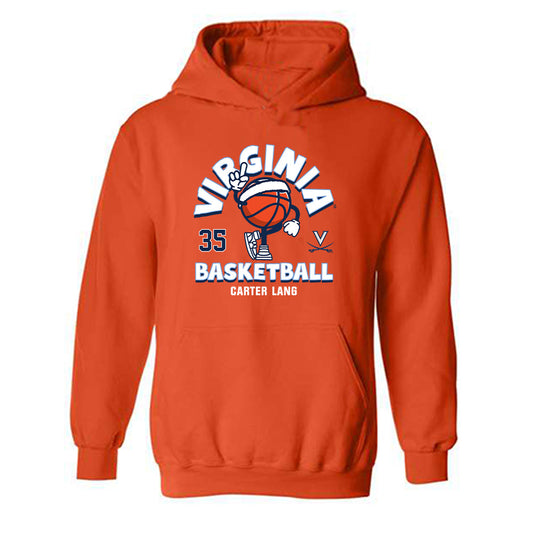 Virginia - NCAA Men's Basketball : Carter Lang - Fashion Shersey Hooded Sweatshirt