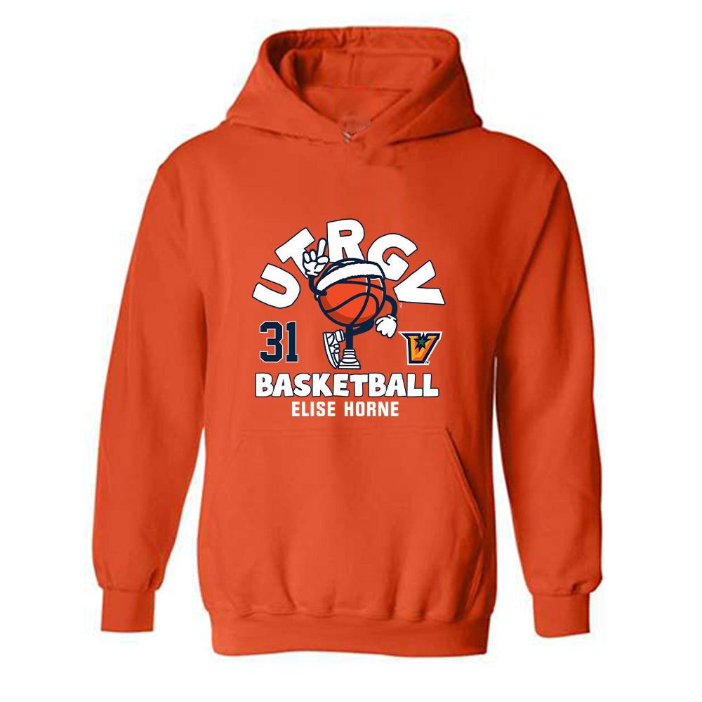 UTRGV - NCAA Women's Basketball : Elise Horne - Fashion Shersey Hooded Sweatshirt-0