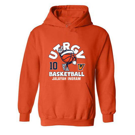 UTRGV - NCAA Women's Basketball : Jalayah Ingram - Fashion Shersey Hooded Sweatshirt-0