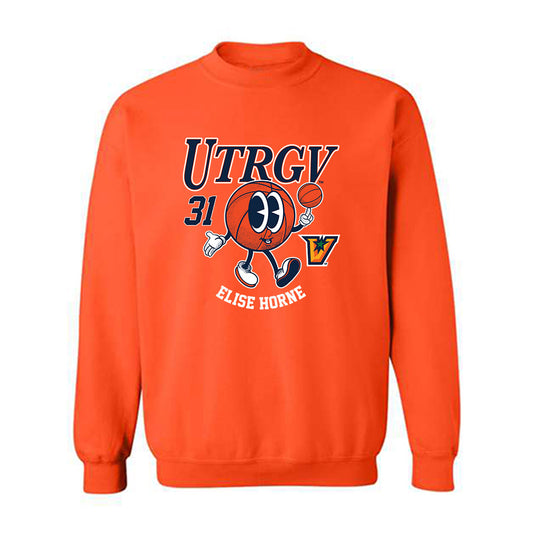 UTRGV - NCAA Women's Basketball : Elise Horne - Fashion Shersey Crewneck Sweatshirt-0